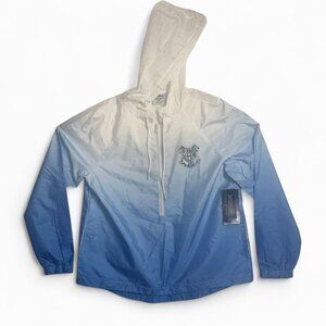 Harry Potter Womens Jacket Size Small Windbreaker White Bleu Colorblock Summer
